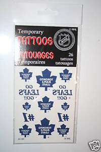 Henna Tattoos Toronto on Toronto Maple Leafs 26 Temporary Tattoos Hockey Nhl New   Ebay