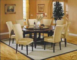 72" 6 FT ROUND DINING TABLE SET 8 CHAIRS FURNITURE | eBay