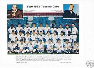 chicago vintage cubs 1969 aaa 8x10 gura pcl tacoma baseball team