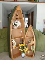 6 ft  Boat Bookshelf bookcase book shelf nautical Canoe Handcrafted furniture