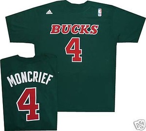 Details about Sidney Moncrief Milwaukee Bucks T Shirt jersey Small