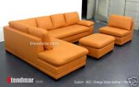MODERN DESIGN LEATHER SECTIONAL SOFA CHAISE S625OR