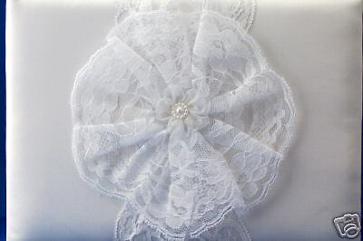 WHITE LACE FLOWER WEDDING GUEST BOOK. Discontinued ...