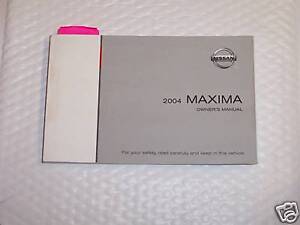 2004 Nissan maxima user manual #5
