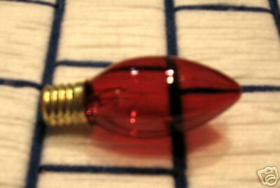 Box of 25 } TRANSPAReNT RED tint CHRISTMAS bulb 7w ~ C9  