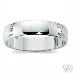 Platinum 950 DOME Ring Wedding Band 6 mm   All sizes  