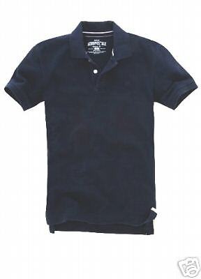 NWT AEROPOSTALE DEEP NAVY BLUE PIQUE POLO LARGE  