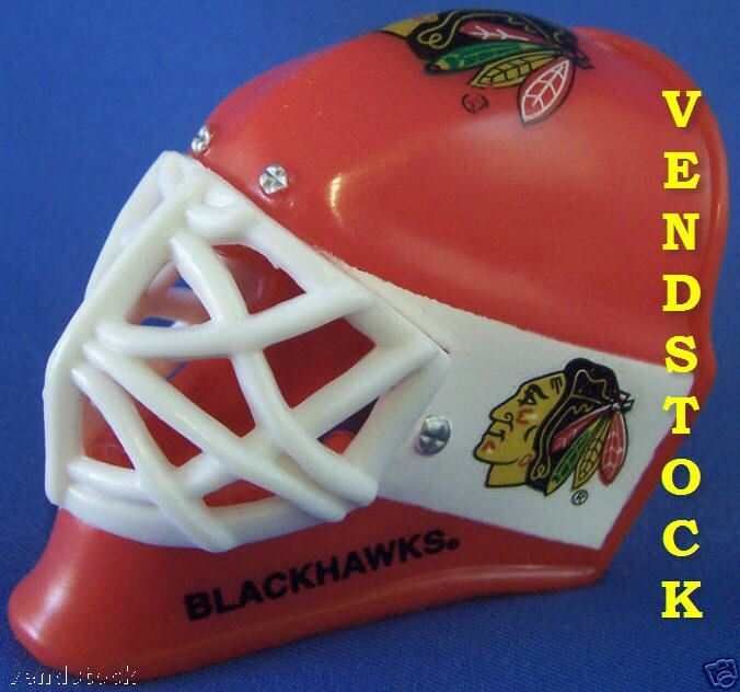 NHL HOCKEY MINI GUMBALL GOALIE MASK CHICAGO BLACKHAWKS  