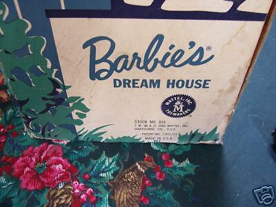 BARBIE S VINTAGE CARDBOARD DREAM HOUSE WITH FURNITURE  