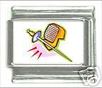 PG P0342 Fencing Sword 9mm ITALIAN CHARM for Starter BRACELET  