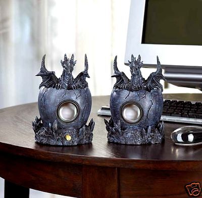 VERY UNIQUE DRAGON COMPUTER SPEAKERS**NIB  