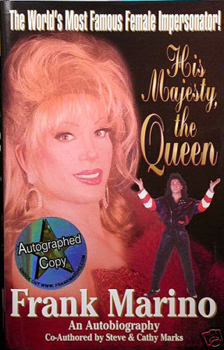 Female Impersonator FRANK MARINO AUTOGRAPH Signed Book  