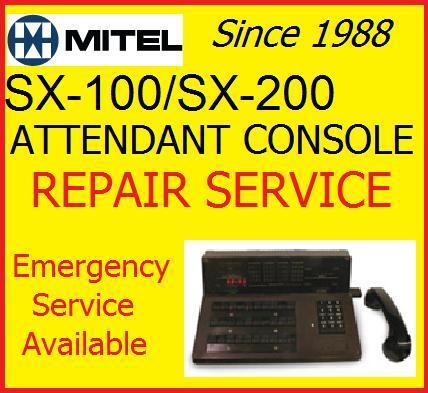 MITEL SX 100 SX 200 CONSOLE REPAIR SERVICE 9110 107 000  