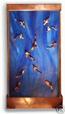 Copper Indoor Wall Fountain Japanese Koi Pond Goldfish  