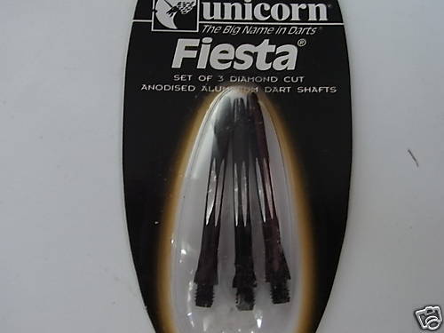 Unicorn FIESTA Darts Shafts Black Medium,2BA 2 Sets  
