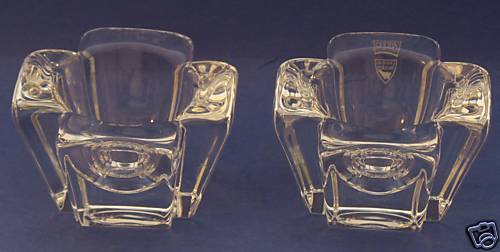 Orrefors Swedish Crystal Tea Lite Votive Candleholders  