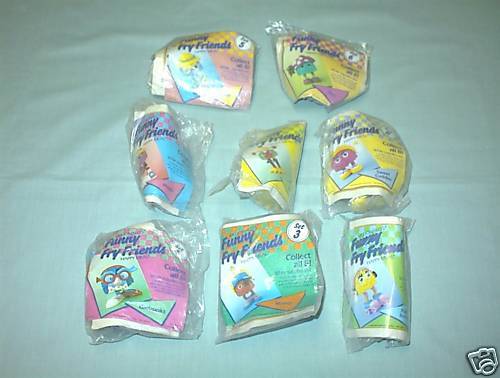 McDonalds 1990 Funny Fry Friends Set of 8 MIP  