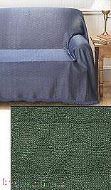 FURNITURE SOFA THROW COVER   70 X 140  HUNTER GREEN  