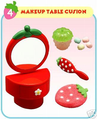 Re Ment Dollhouse Miniature Strawberry Makeup Table Set  