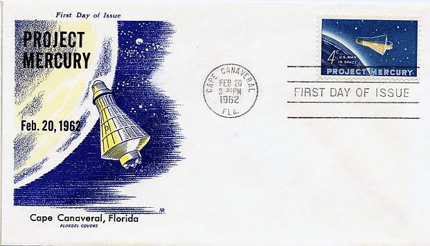 1193 PROJECT MERCURY FDC BY FLUEGEL COVERS 1962  