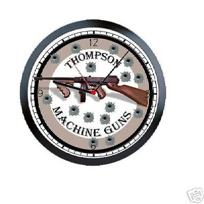 Thompson Machine Gun Rifle Target Sign Wall Clock #787  