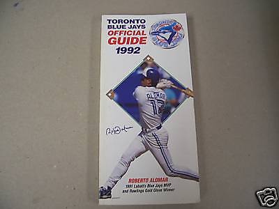 1992 Toronto Blue Jays Baseball Official Guide  Alomar  