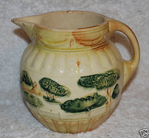 Antique Roseville Landscape Pitcher   Before 1916 RARE  