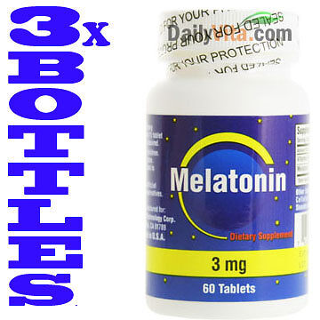 Bottles Melatonin 3 MG 60 Tablets Sleep Aid FREE SHIP  