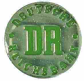 Pin Anstecker Deutsche Reichsbahn DR Logo rund Art 6038  