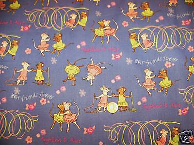 Angelina Ballerina Cotton Fabric Best Friend Forever BL  