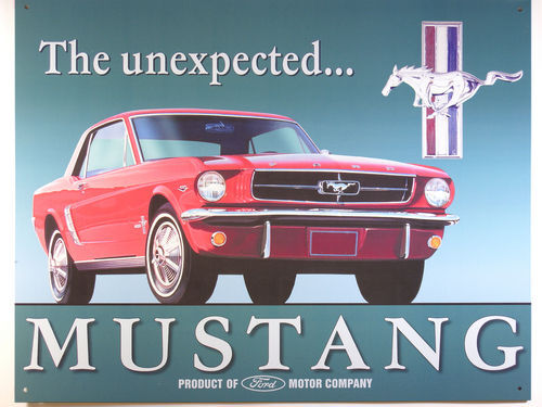   plaque publicitaire non emaillée ford mustang s860