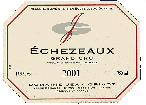   2 BT. ECHEZEAUX GRAND CRU 2006 Jean GRIVOT