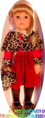 GOETZ ANNA 20 BLONDE RED HOLIDAY DRESS GOTZ DOLL  