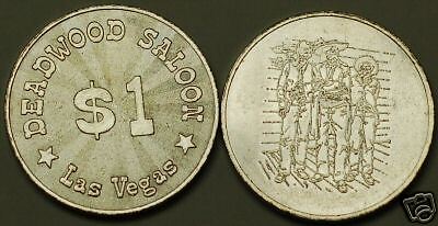 HUGE UNC DEADWOOD SALOON $1 DOLLAR GAMING TOKEN NICE  