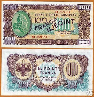 Albania, 100 Franga, 1945, P 17, aUNC  