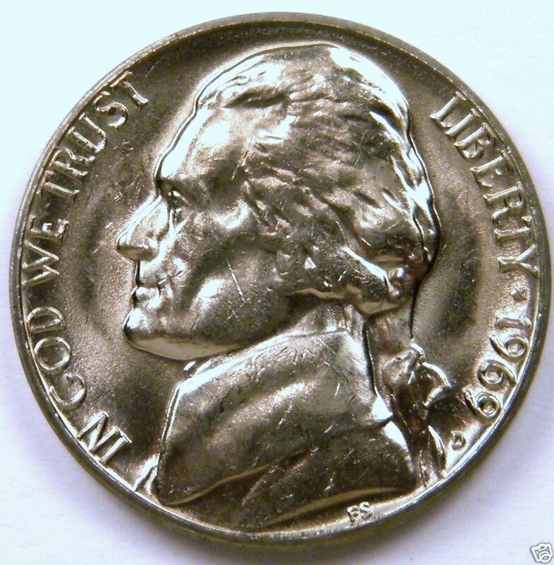 1969 D Uncirculated Jefferson Nickel#4818  