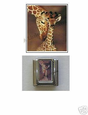 Giraffe Mom and Baby #2 Custom Italian Charm  