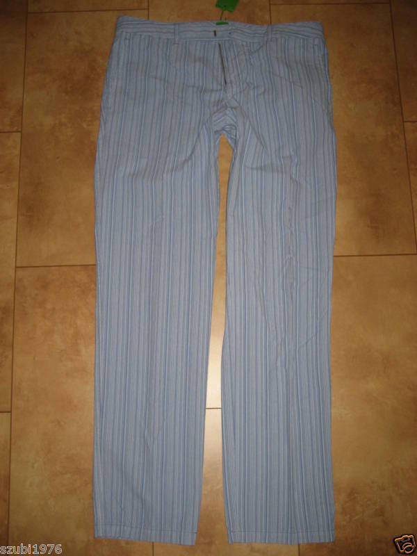 HUGO BOSS Blue Stripe Casual Golf Pants 36x34 XL 36R 52  