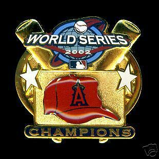 2002 WORLD SERIES CHAMPIONS ANAHEIM ANGELS CAP PIN  