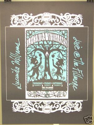 Lucinda Williams LIVE AT FILLMORE Promo Poster 18 x 24   VG+  