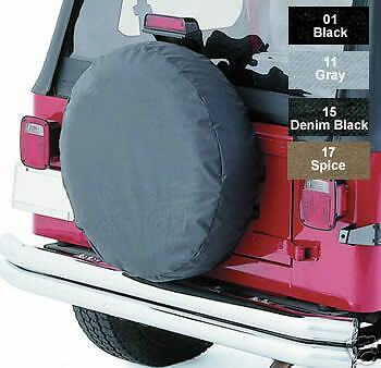 New Jeep Wrangler Spare Tire Cover Black 27" 29" Tire