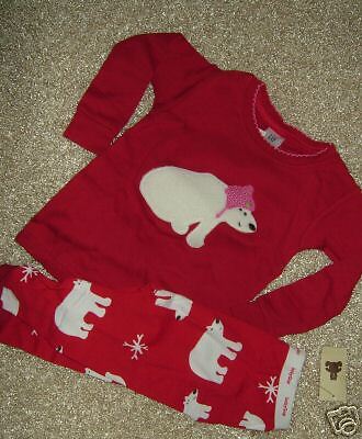 GAP POLAR BEAR red pajamas pjs 18 24 mos  