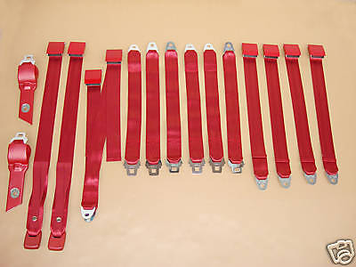 68 69 Mopar Charger Roadrunner HT BENCH RED Seat Belt  