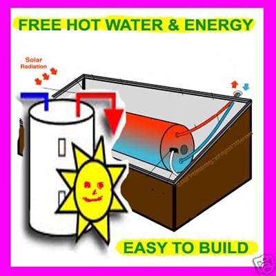 NEW,SOLAR HOT WATER HEATER PLANS=FREE`HOT WATER FOREVER  