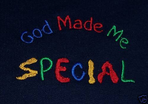 God Made Me Special needs Hooded Hoodie Sweatshirt S  