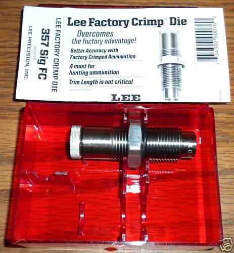 LEE FACTORY CRIMP DIE 357 Sig RELOADING NIB #90076 NEW  