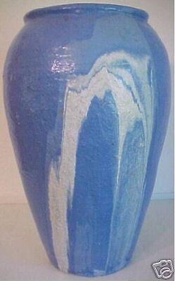 OZARK ROADSIDE TOURIST POTTERY 14 BLUE VASE  