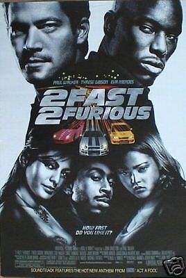 FAST 2 FURIOUS ASIAN MOVIE POSTER PAUL WALKER, TYRESE  