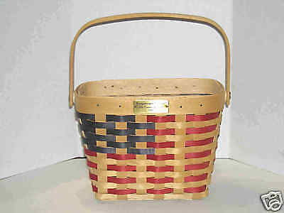 Longaberger Village 20th Century Flag basket 1998  