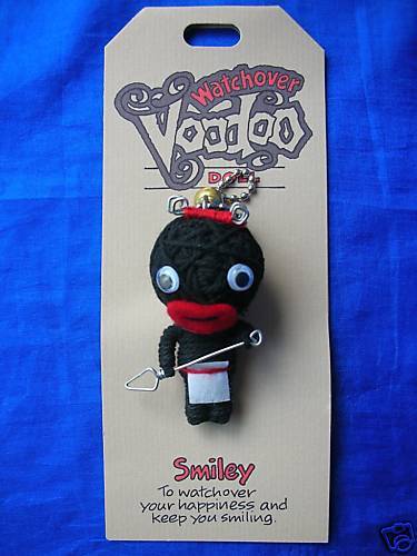 SMILEY   WATCHOVER VOODOO DOLL KEYRING  